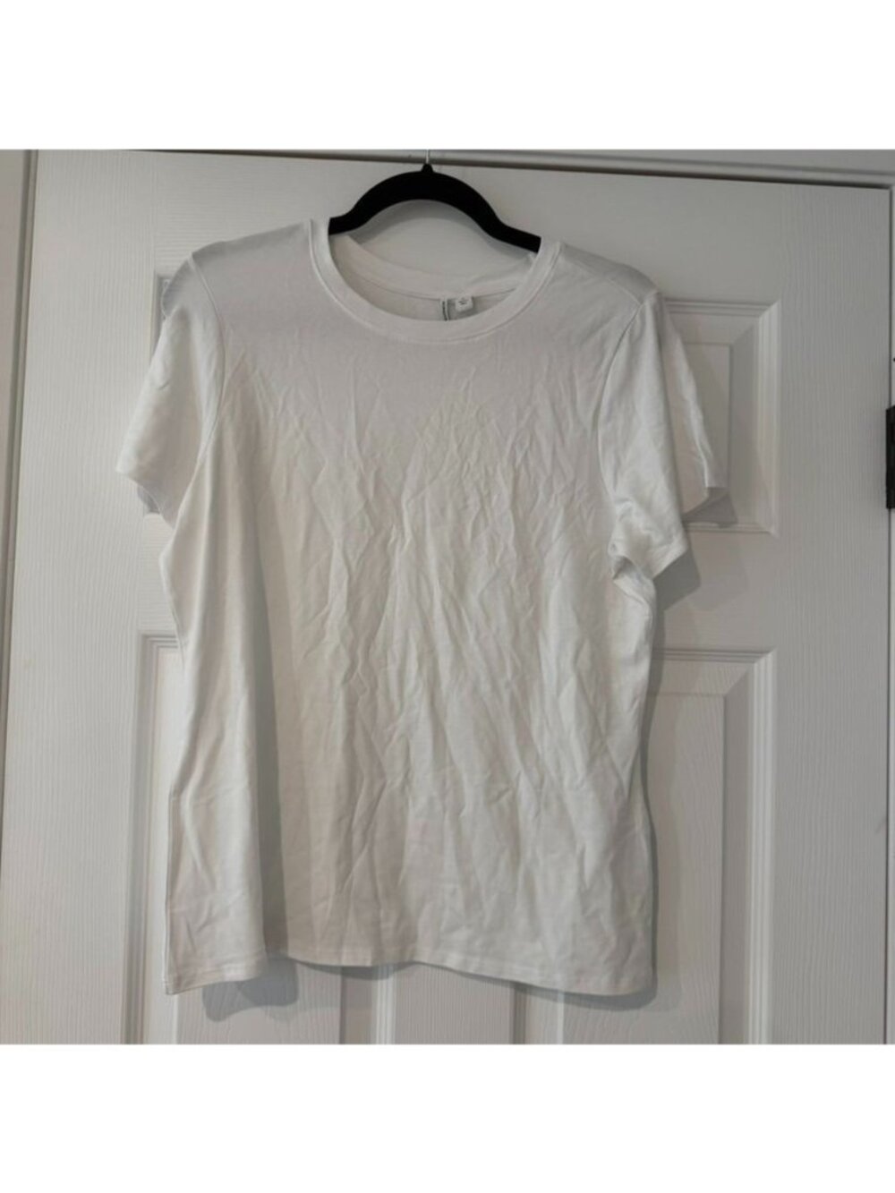 Nordstrom Pima Cotton Relaxed White Crewneck Short Sleeve T Shirt Size Large NWT